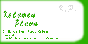 kelemen plevo business card